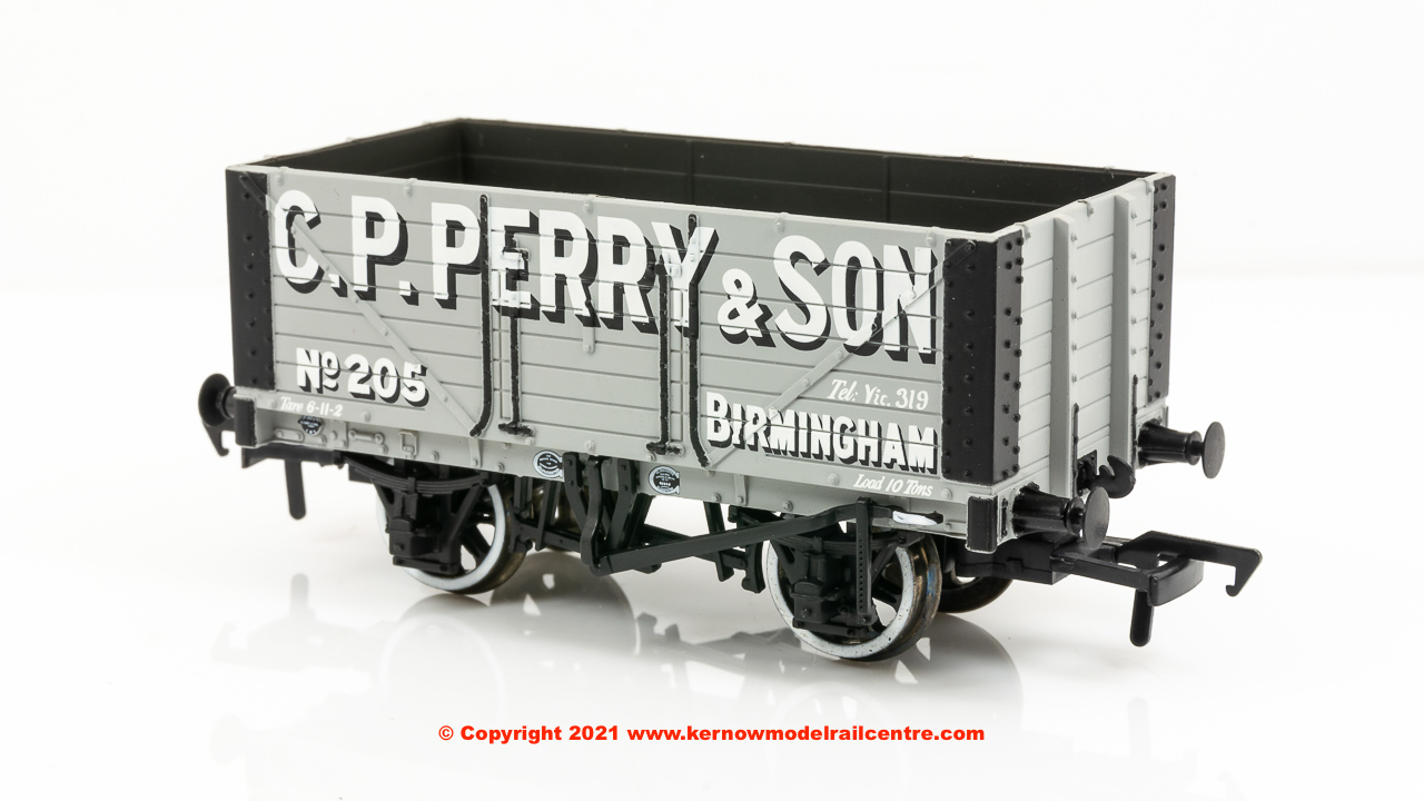 37-117 Bachmann 7 Plank Fixed End Open Wagon number 205 - C. P. Perry Birmingham